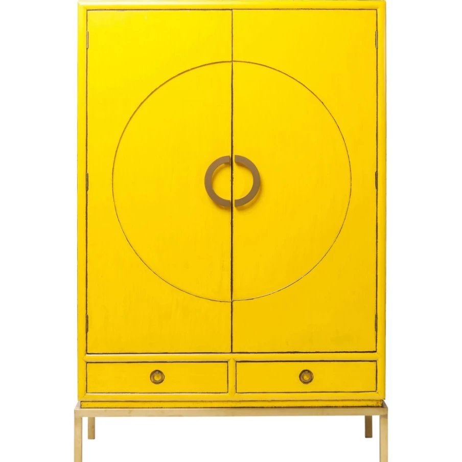 KARE Design Modern Yellow Wardrobe Disk - Stylish Storage Solution for Bedroom or Closet