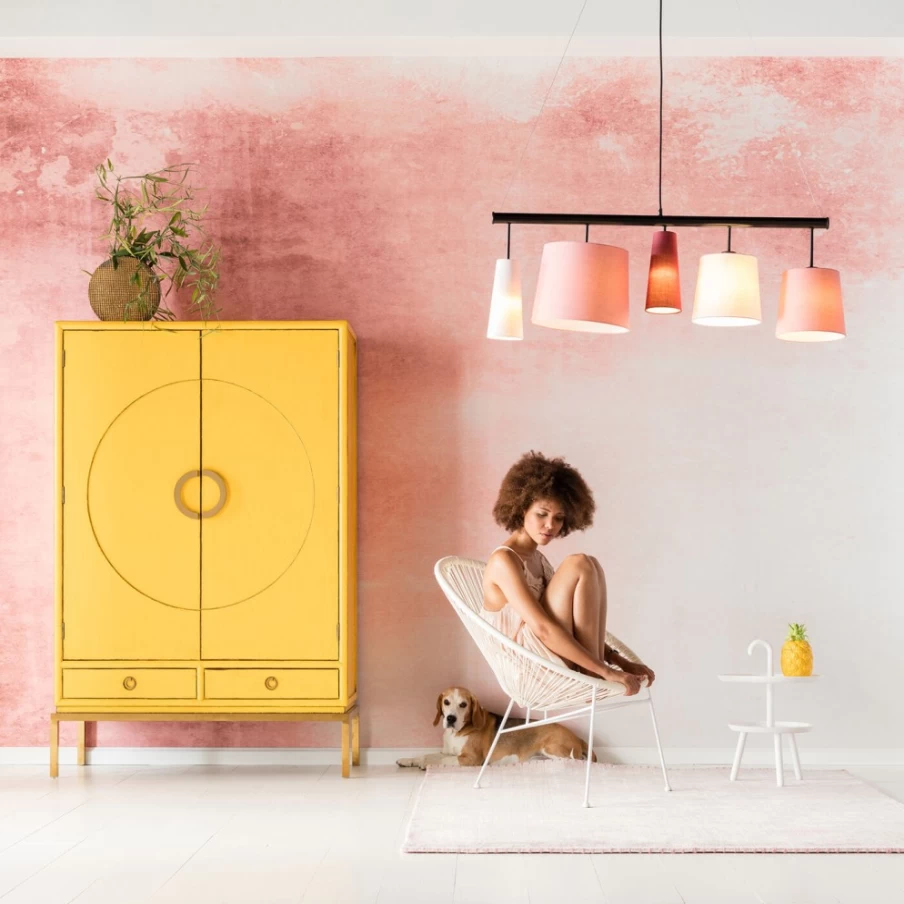 KARE Design Modern Yellow Wardrobe Disk - Stylish Storage Solution for Bedroom or Closet