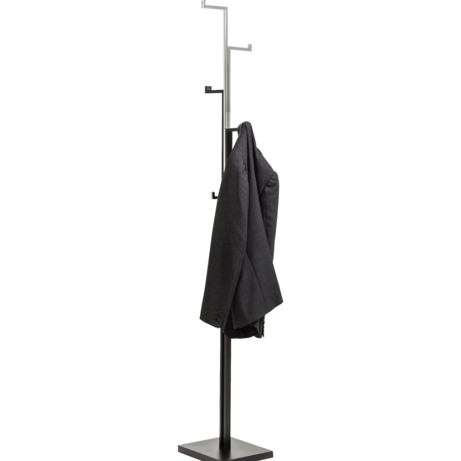 "KARE Design Modern Coat Stand in Casino Black-Silver | Stylish Freestanding Wardrobe Rack"