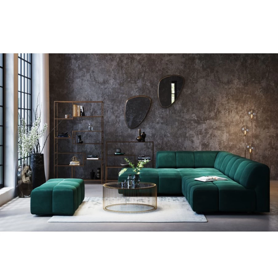 KARE Design Velvet Bar Stool Belami in Dark Green - Luxurious Upholstered Seat for Modern Dining