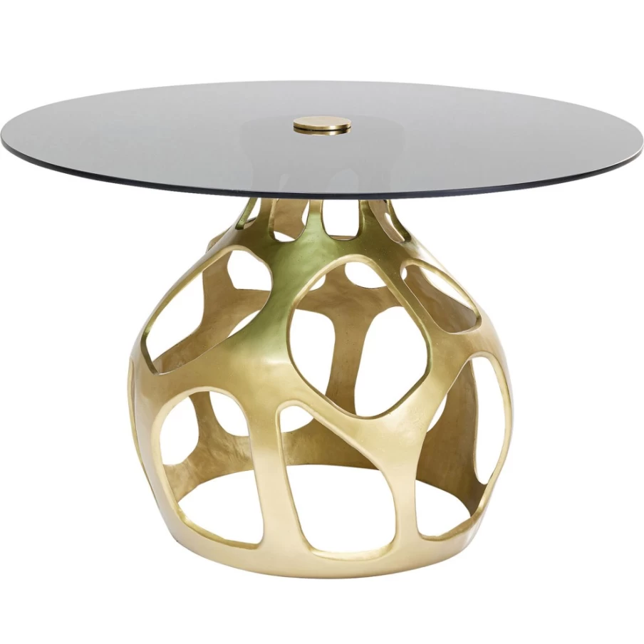 KARE Design Modern Gold Table Volcano Sculpture - 120cm Luxury Home Decor