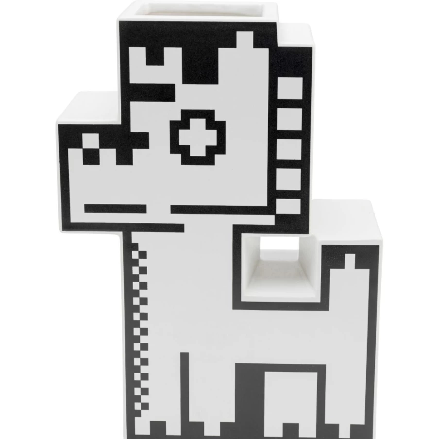 KARE Design Modern Pixel Dog Vase - 25cm Handmade Ceramic Art Decor
