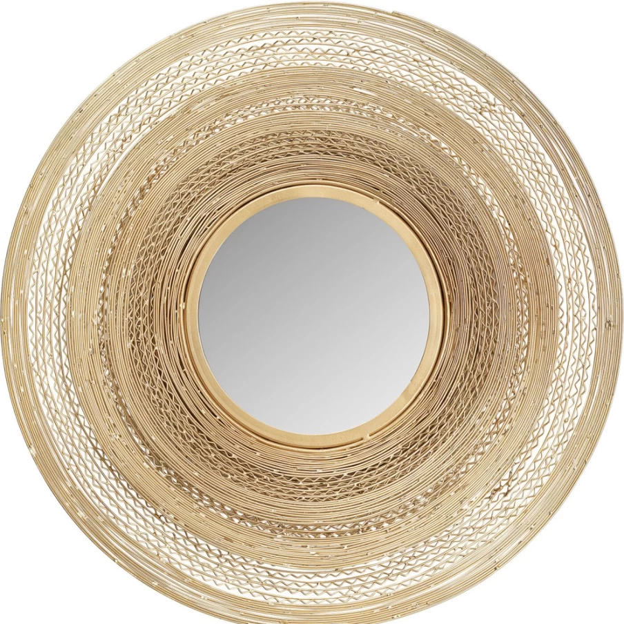 KARE Design Modern Foldable Wall Mirror with Wire Frame - 61cm Stylish Decorative Home Decor