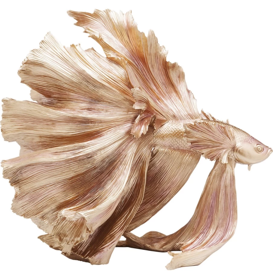 KARE Design Modern Betta Fish Gold Sculpture - Elegant Home Decor Figurine