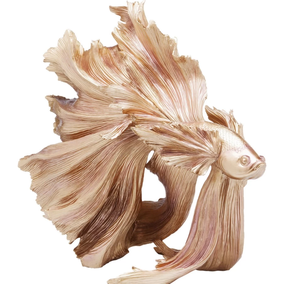 KARE Design Modern Betta Fish Gold Sculpture - Elegant Home Decor Figurine