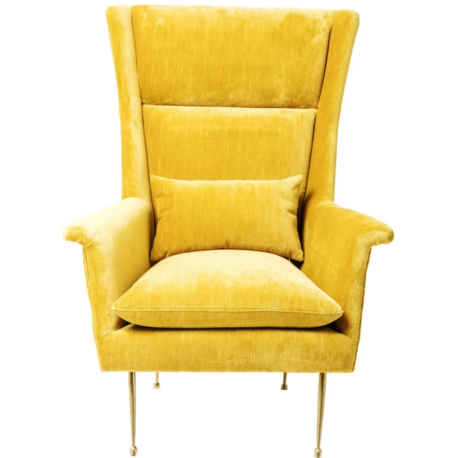"KARE Design Vegas Forever Yellow Modern Armchair – Stylish Accent Chair for Living Room"