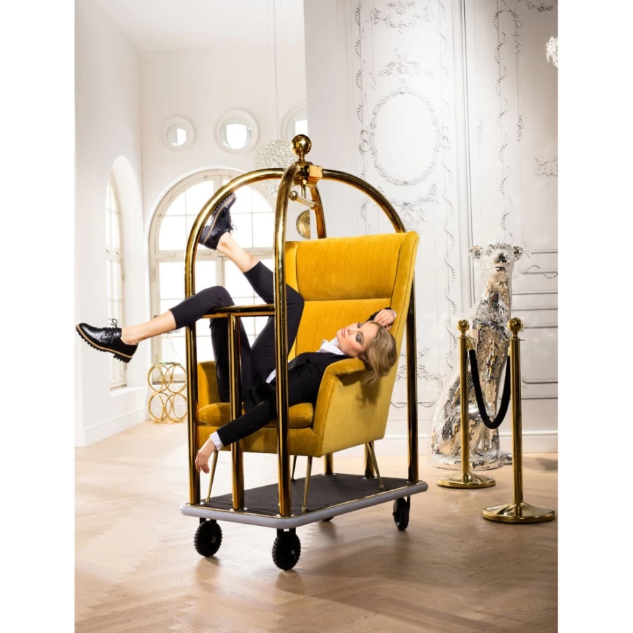 "KARE Design Vegas Forever Yellow Modern Armchair – Stylish Accent Chair for Living Room"