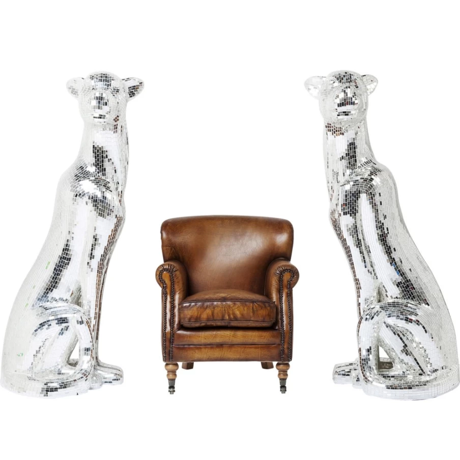 KARE Design Mosaic Panther Statue - XL Modern Welcome Decor, 150cm Right-Facing Art Sculpture