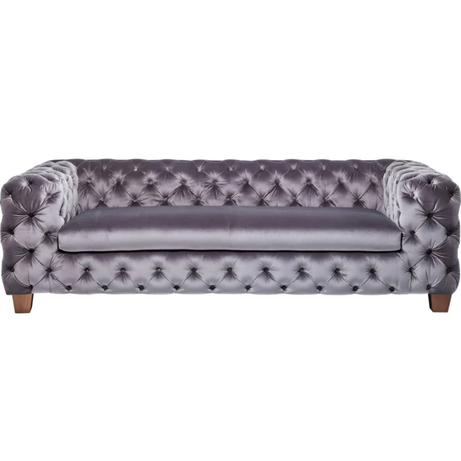 KARE Design Modern 3-Seater Sofa in Silver Grey | Stylish Living Room Furniture