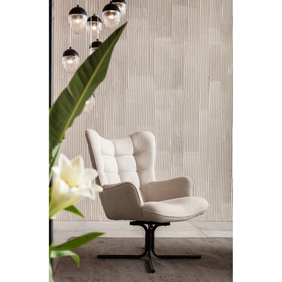"KARE Design Oscar Cream Swivel Armchair – Modern Rotating Lounge Chair"