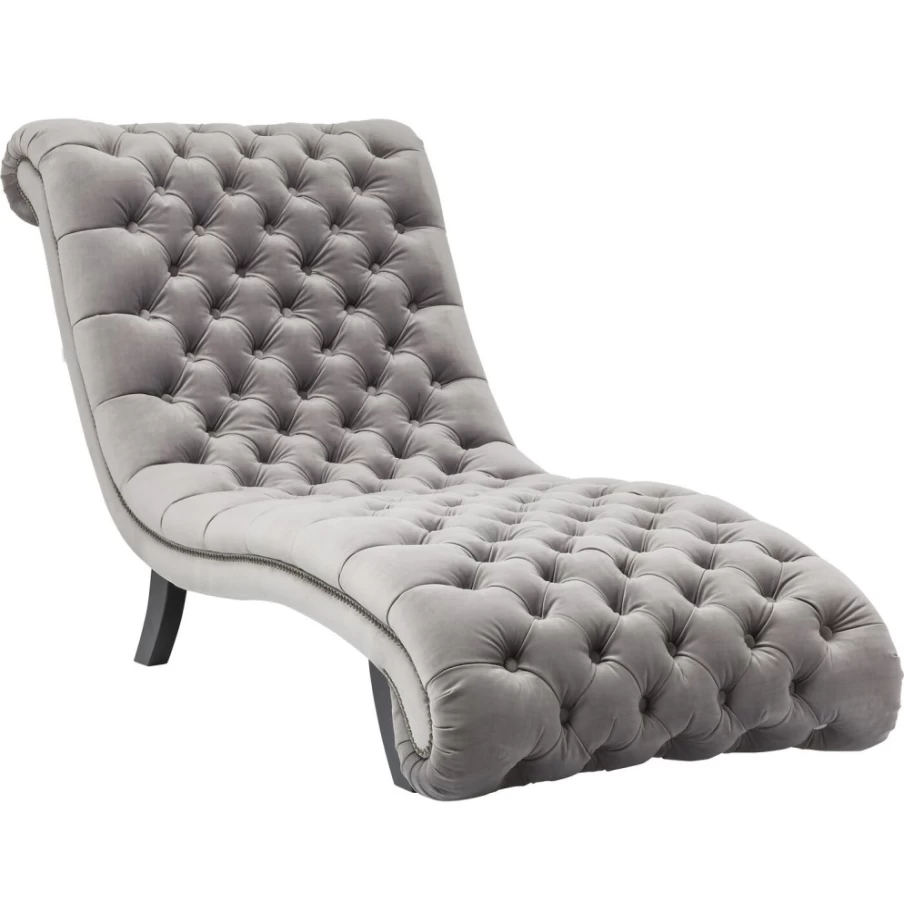 KARE Design Velvet Silver Relax Chair - Modern Luxury Comfort for Living Room & Lounge