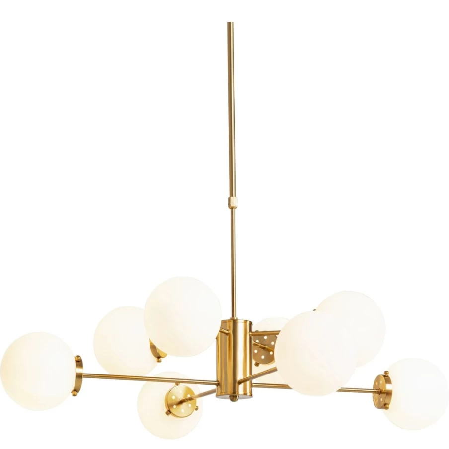 KARE Design Modern Gold Pendant Lamp - 98cm Heavenly Glow Ceiling Light for Dining Room