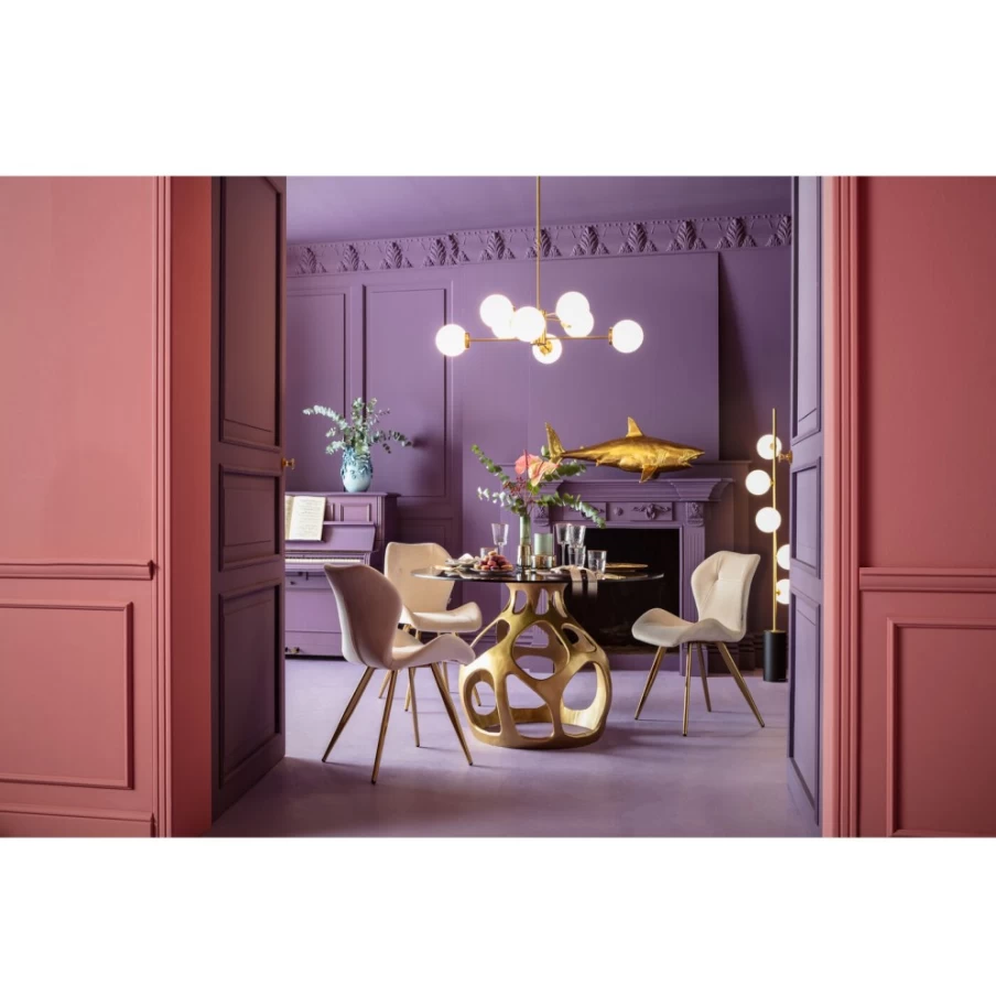 KARE Design Modern Gold Pendant Lamp - 98cm Heavenly Glow Ceiling Light for Dining Room