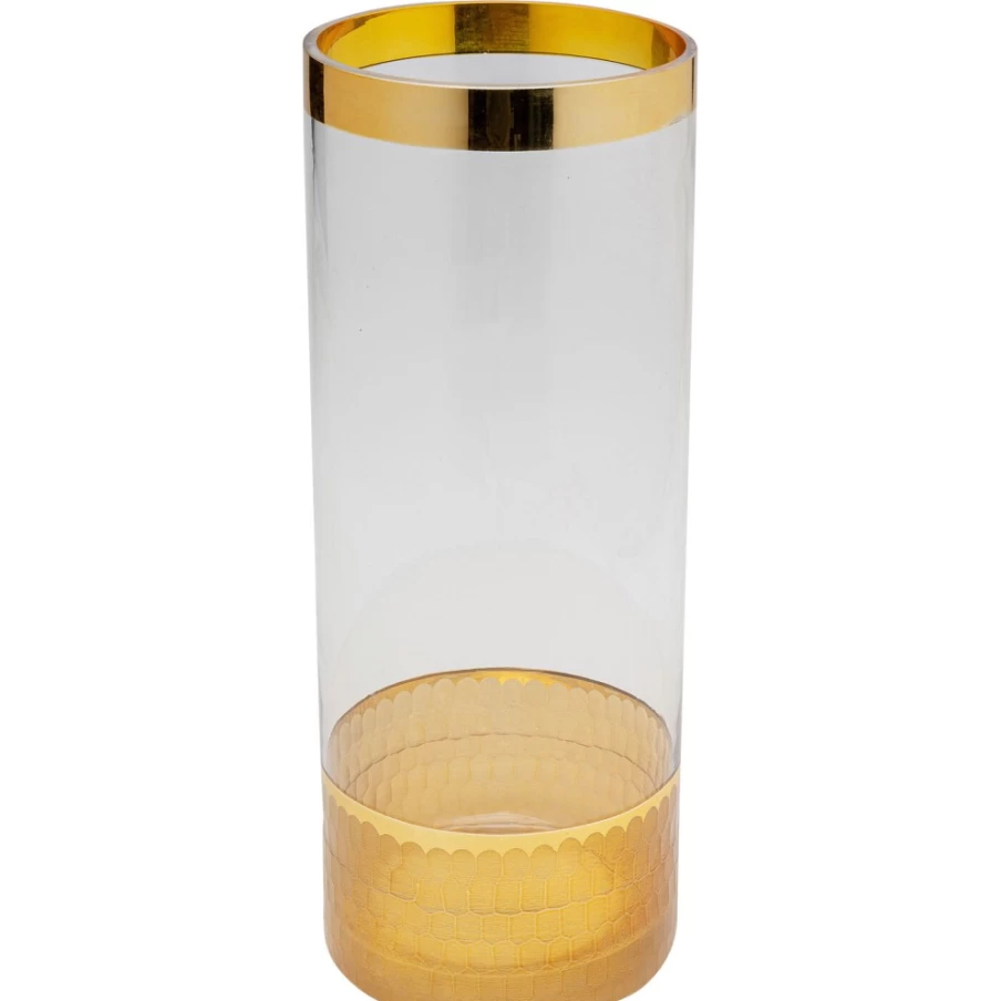 KARE Design Modern Golden Flow Vase - 25cm Tall Decorative Home Decor