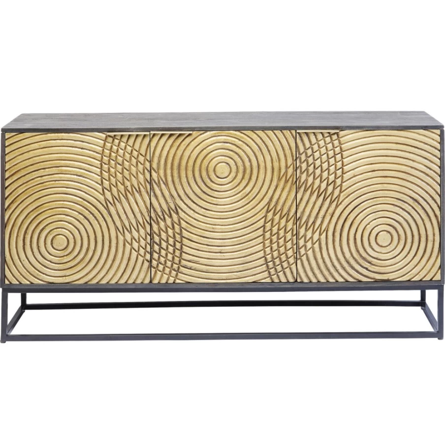 KARE Design Modern Sideboard with Circular Details - Stylish Storage Cabinet Circulo Collection