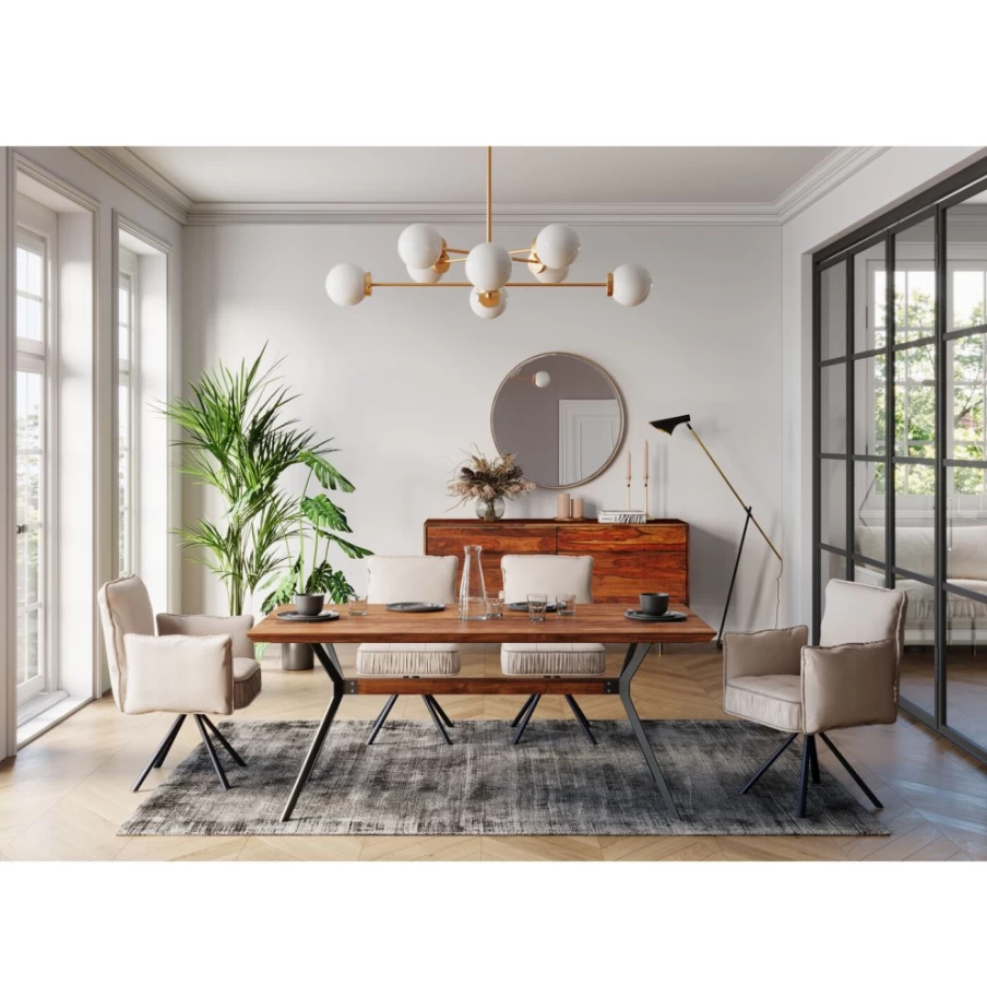 KARE Design Modern Round Copper Mirror - 100cm Curved Frame Wall Decor