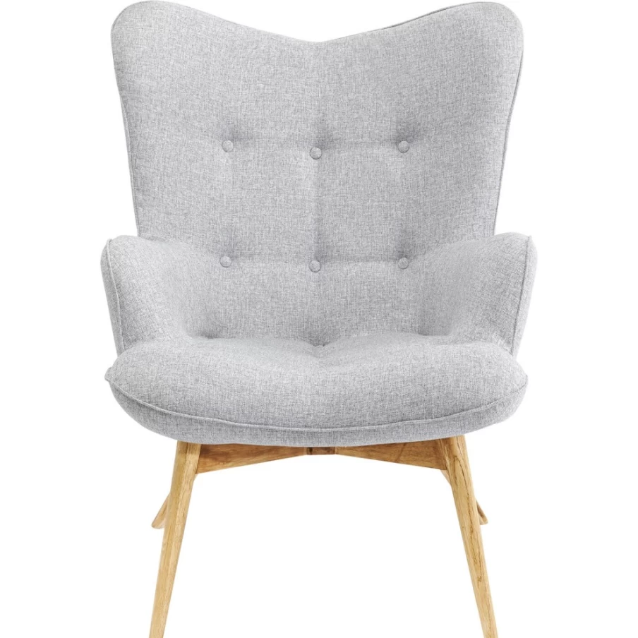 "KARE Design Vicky Modern Light Grey Armchair – Stylish Lounge Chair for Living Room"