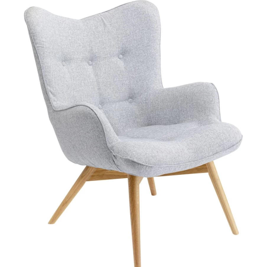 "KARE Design Vicky Modern Light Grey Armchair – Stylish Lounge Chair for Living Room"