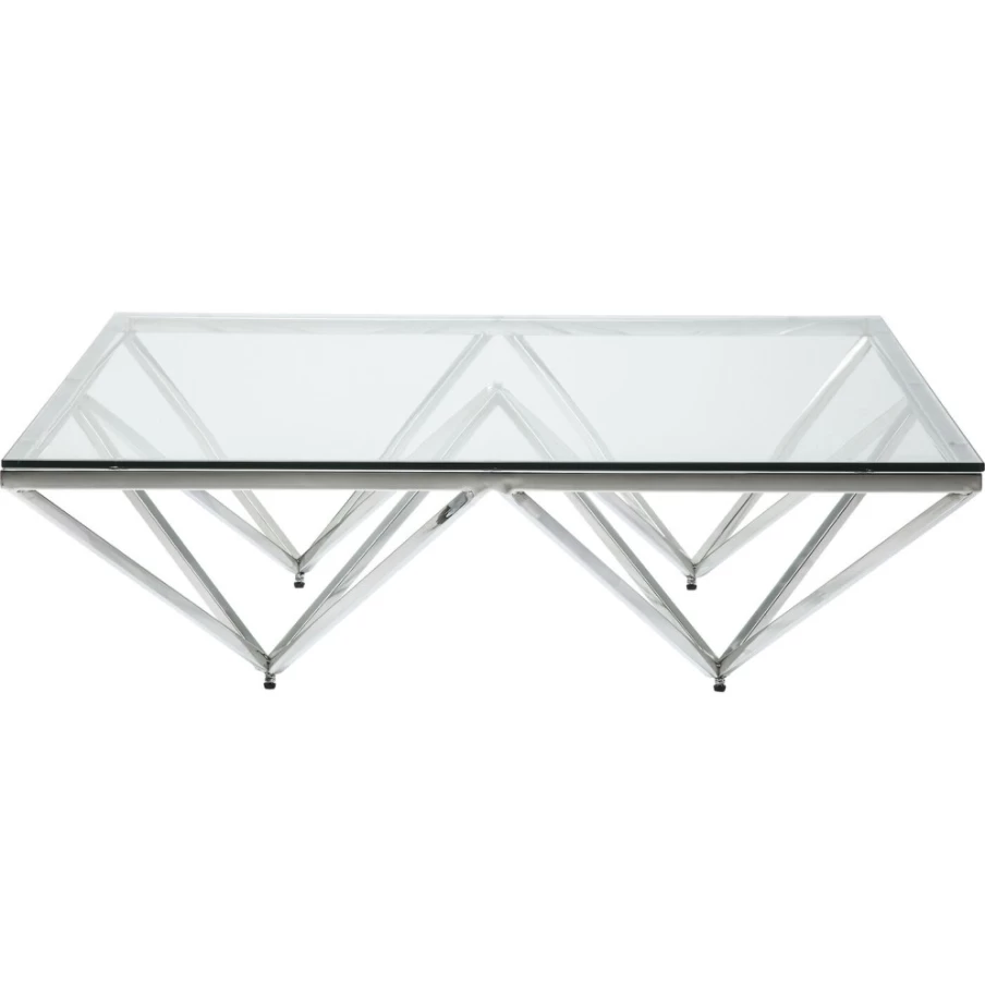 KARE Design Modern Square Coffee Table - 105cm x 105cm Network Pattern Living Room Center Table
