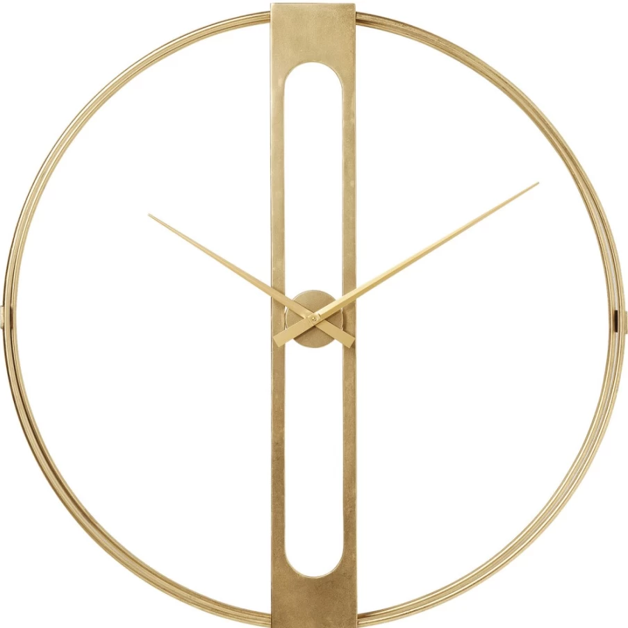 "KARE Design Modern Gold Wall Clock Clip O107Cm - Stylish Round Decorative Clock for Home & Office"