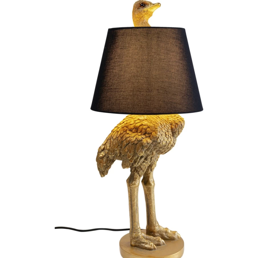 KARE Design Modern Ostrich Table Lamp - 67cm Tall Animal Sculpture Lighting for Home Decor