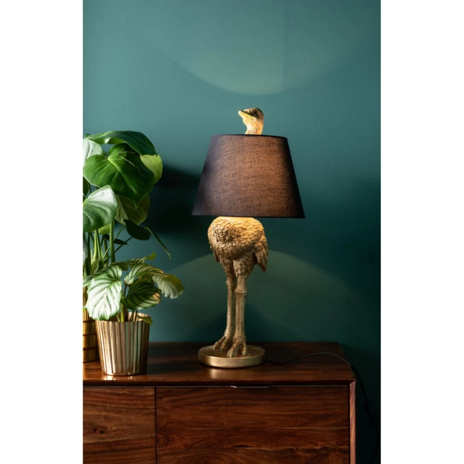 KARE Design Modern Ostrich Table Lamp - 67cm Tall Animal Sculpture Lighting for Home Decor
