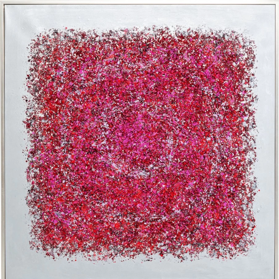 "KARE Design Framed Floral Explosion Art Print 120x120cm - Modern Wall Decor"