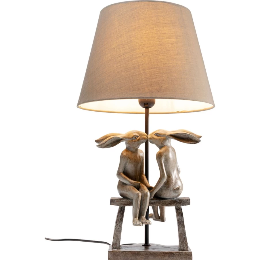 KARE Design Modern Bunny Table Lamp - 53cm Animal Love Nightstand Light for Kids Room