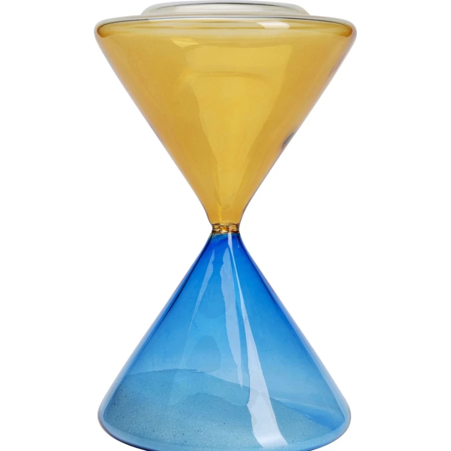 KARE Design Modern Hourglass Sand Timer - Blue & Orange 22cm Decorative Desktop Decor