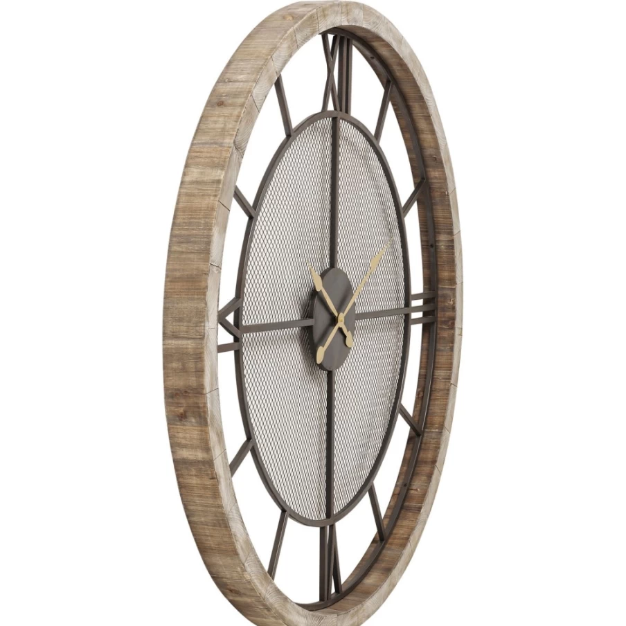 "KARE Design Modern Wall Clock Village O121Cm - Large Decorative Round Clock for Living Room & Office"