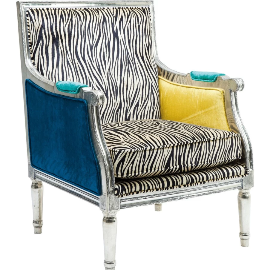 "KARE Design Regency Zebra Print Armchair – Modern Luxury Accent Chair"