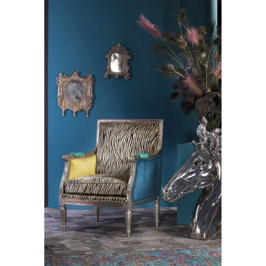 "KARE Design Regency Zebra Print Armchair – Modern Luxury Accent Chair"