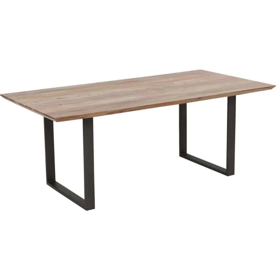 KARE Design Industrial Steel Dining Table - 180X90cm Crude Metal Table Symphony for Modern Kitchen