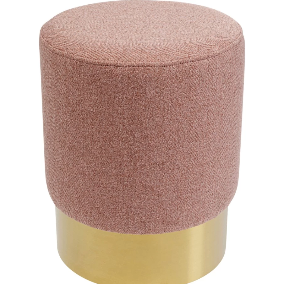 KARE Design Modern Cherry Bar Stool with Rose Brass Finish - 35cm Height