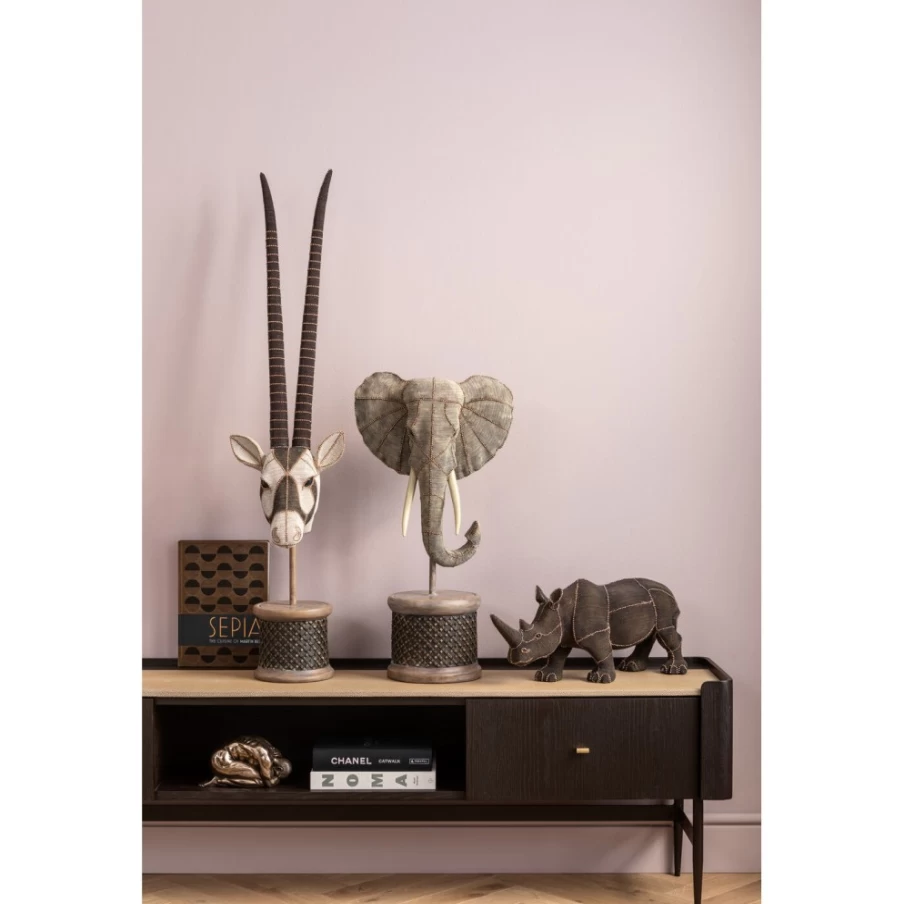 KARE Design Modern Antelope Head Wall Decor with Pearls - 79 cm Stylish Home Art Piece