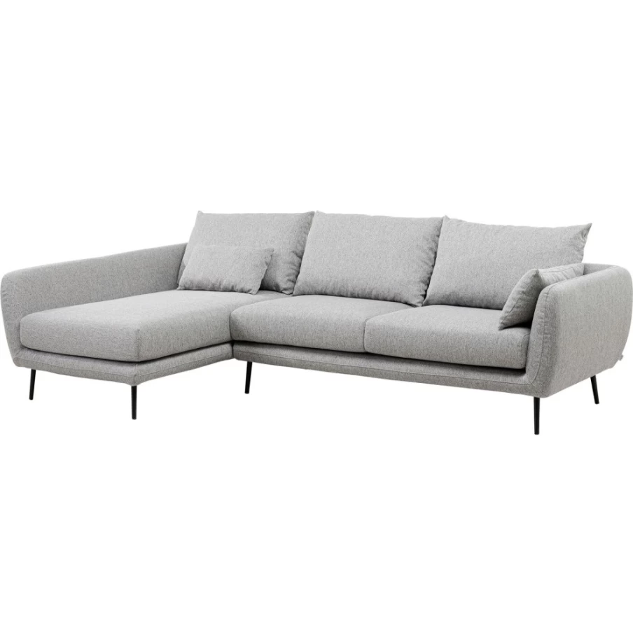 "KARE Design Amalfi Left Corner Sofa in Grey - 275cm Modern Luxury Sectional"