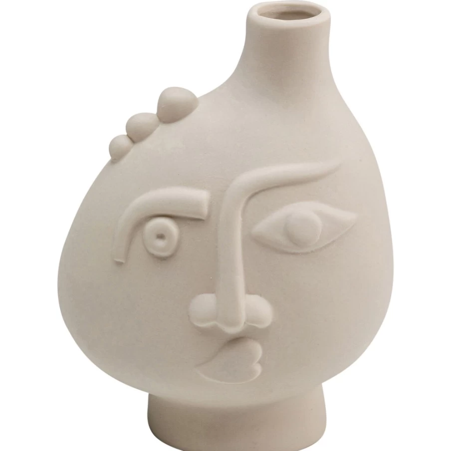 KARE Design Modern Spherical Face Vase - 16cm Decorative Right-Facing Home Decor