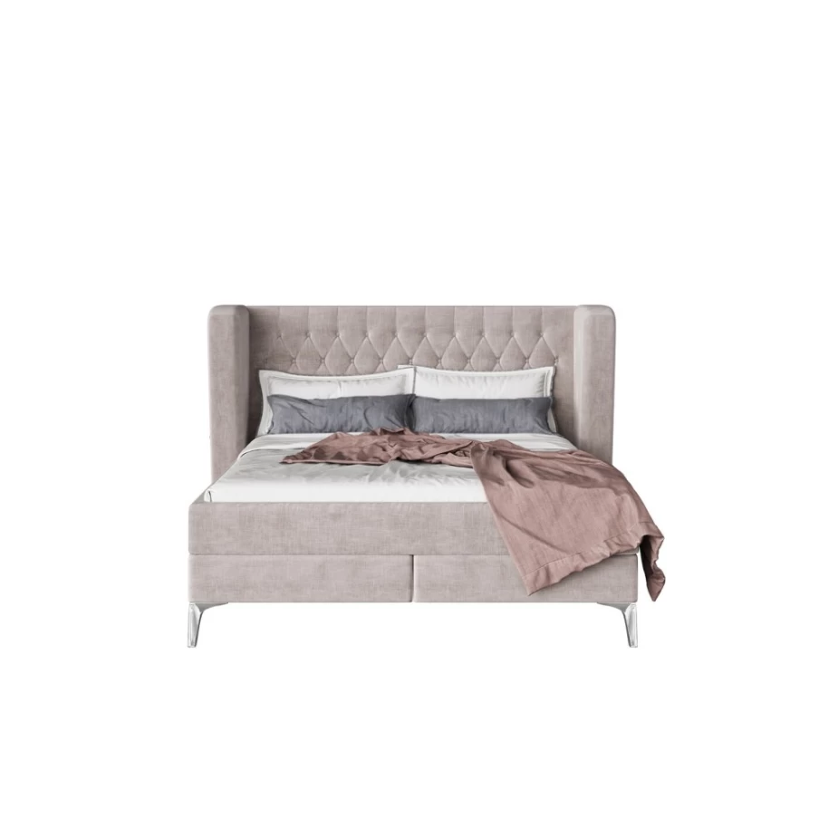 KARE Design Benito Moon Cream Box Spring Bed 180x200 cm - Luxury Comfort Queen Size