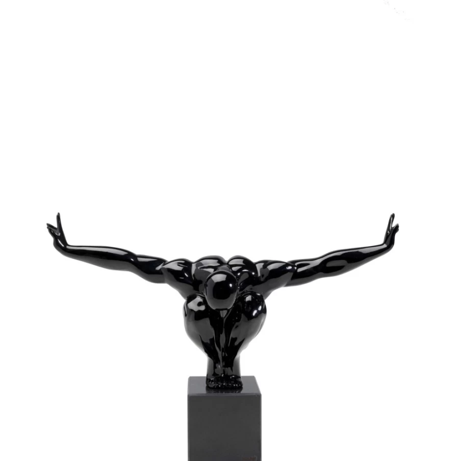 KARE Design Modern Athlet Black Deco Object - 75cm Sculpture for Contemporary Home Decor