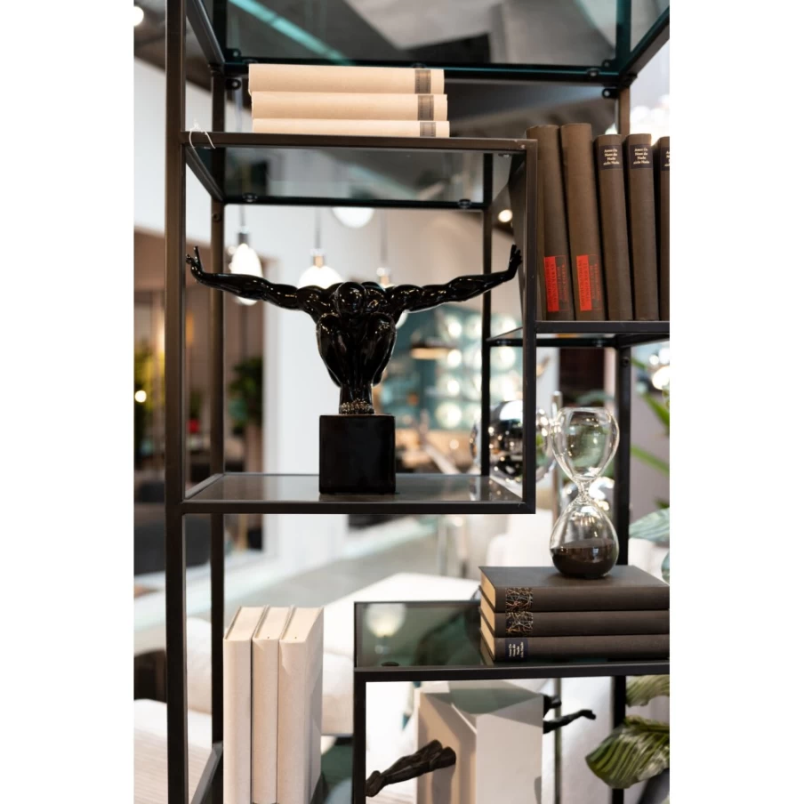 KARE Design Modern Athlet Black Deco Object - 75cm Sculpture for Contemporary Home Decor