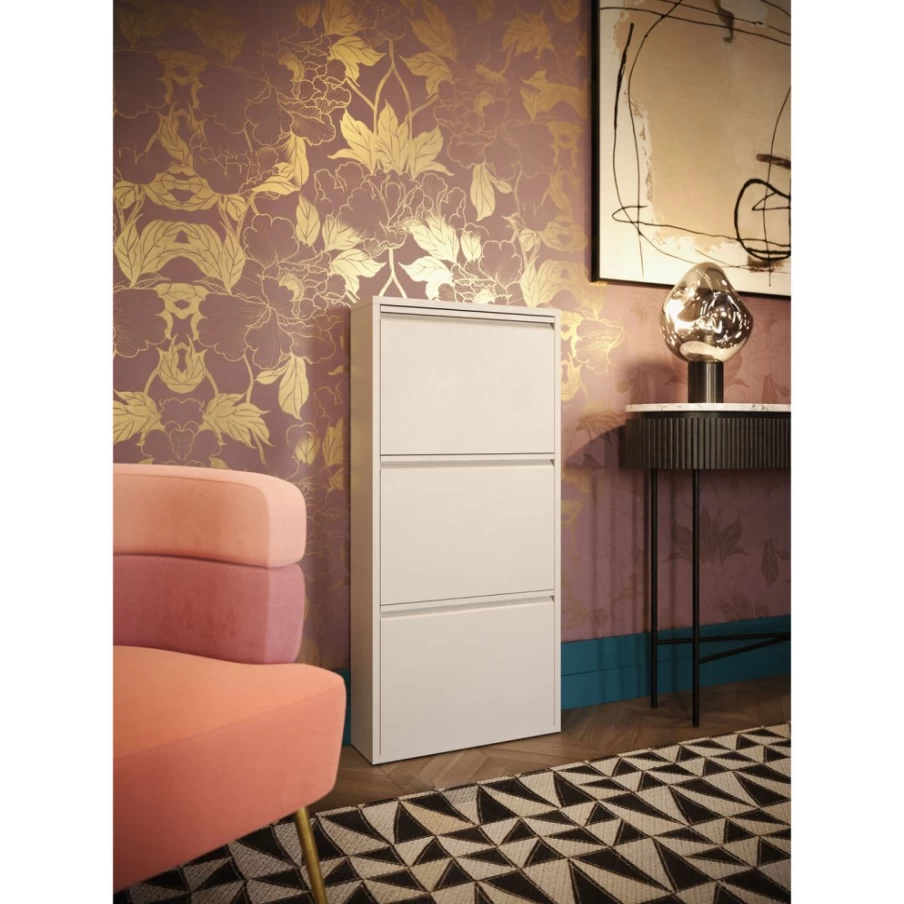 KARE Design Shoe Storage Container Caruso 3 in Cream | Modern Organizer for Shoes