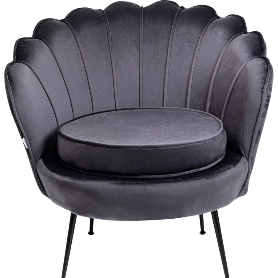 "KARE Design Water Lily Armchair in Black and Grey – Modern Lounge Chair"