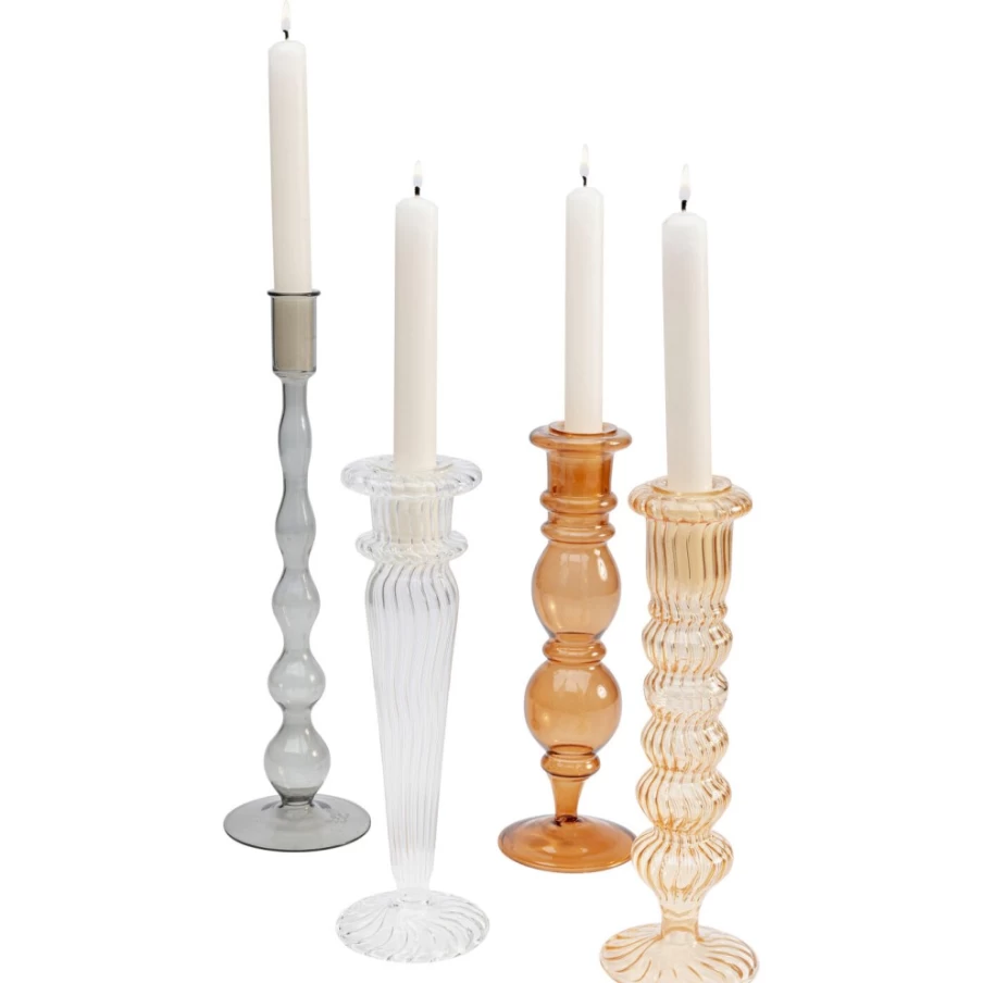 KARE Design Modern Candle Holder Set of 4 - Family Melter for Home Decor