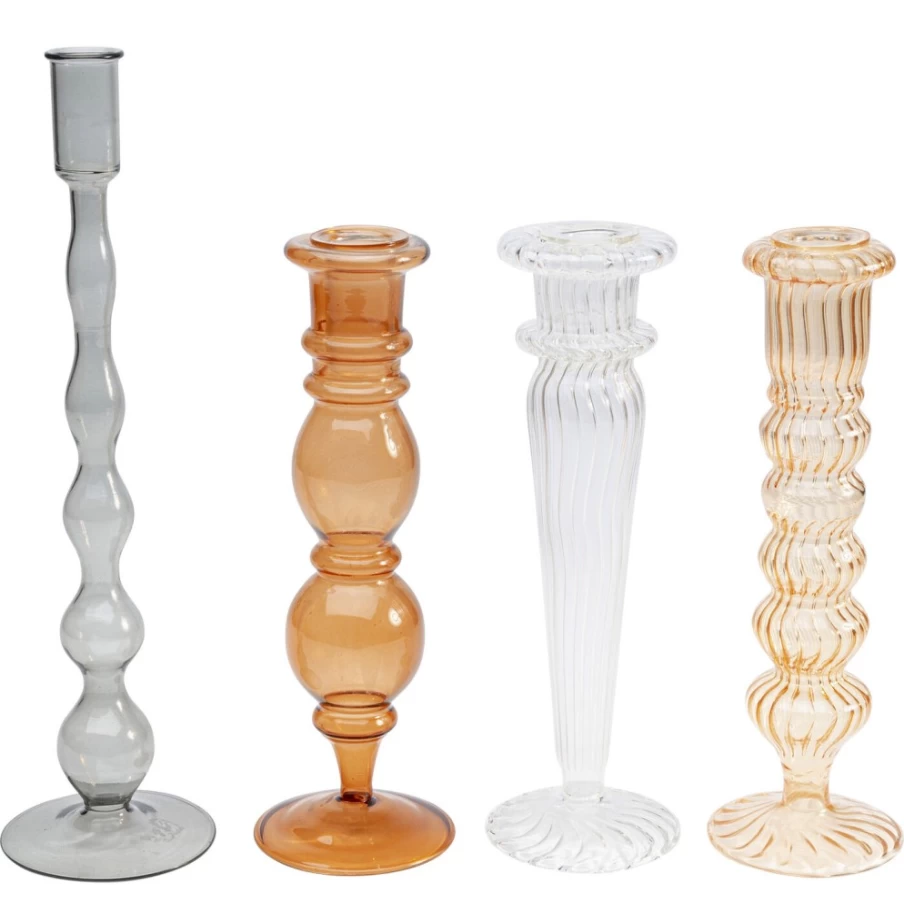 KARE Design Modern Candle Holder Set of 4 - Family Melter for Home Decor