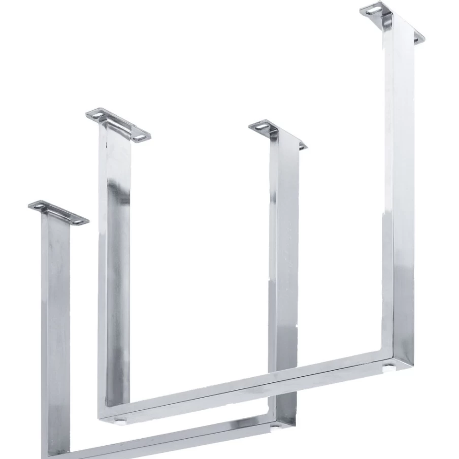 KARE Design Modern Chrome Base Tavola Table Legs (Set of 2) - Sleek & Sturdy Furniture Supports