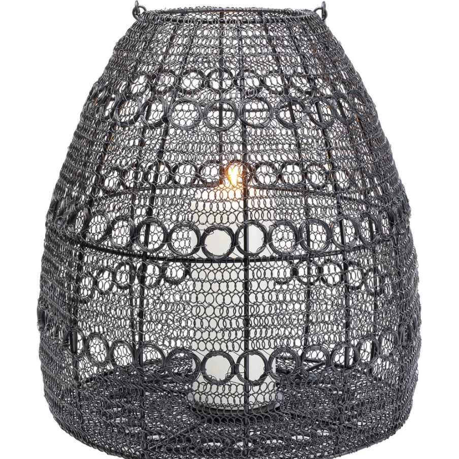 KARE Design Modern Black Hayat Cone Lantern - 37cm Indoor/Outdoor Decorative Lighting