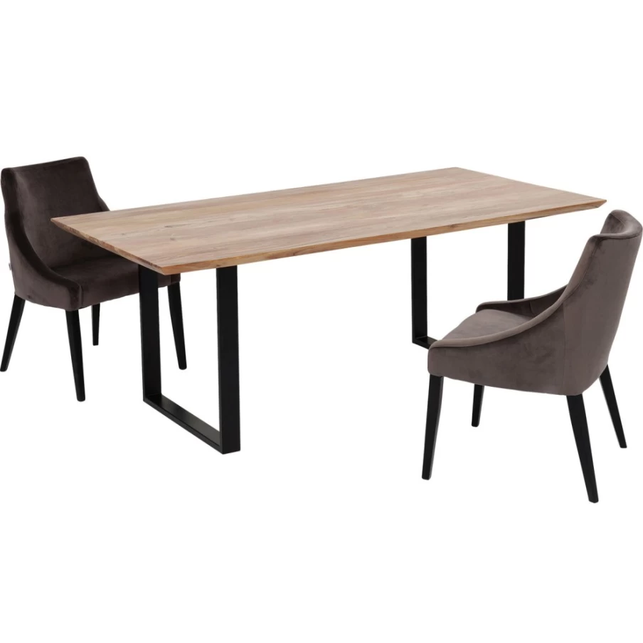 KARE Design Modern Black Dining Table Symphony 180X90 - Stylish Large Rectangle Table for Contemporary Dining Room