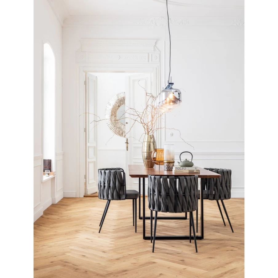 KARE Design Modern Black Dining Table Symphony 180X90 - Stylish Large Rectangle Table for Contemporary Dining Room
