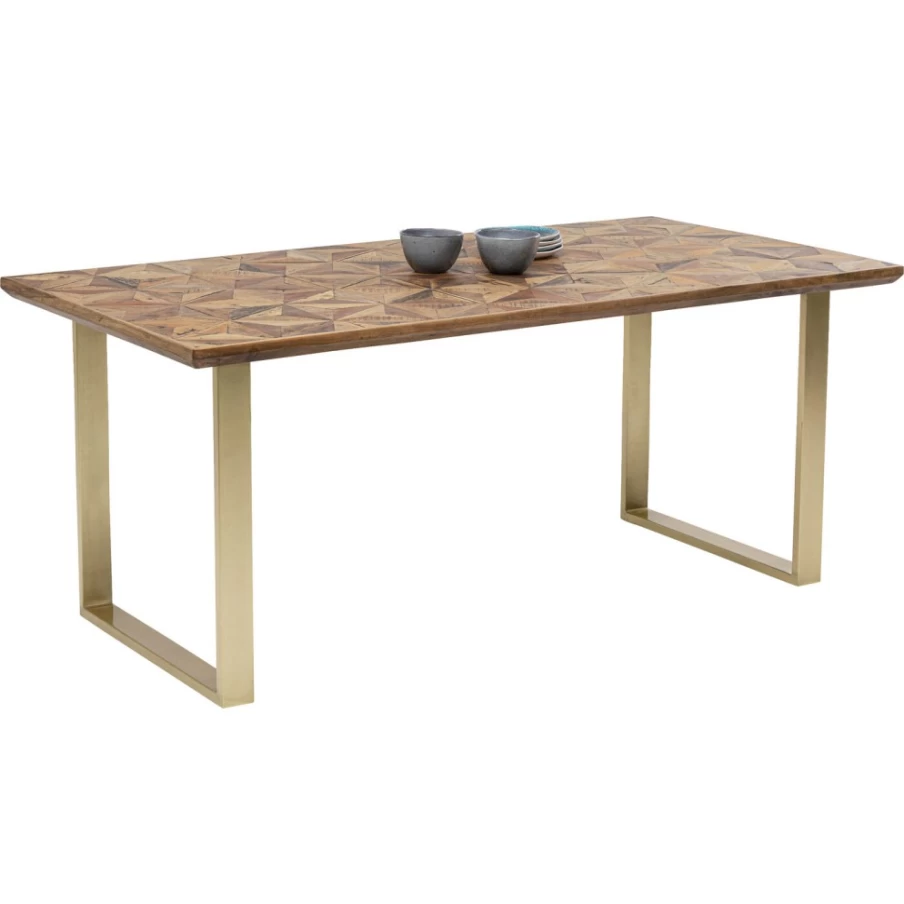 KARE Design Brass Table Stars Dining Table 180x90cm Modern Luxury Gold Finish