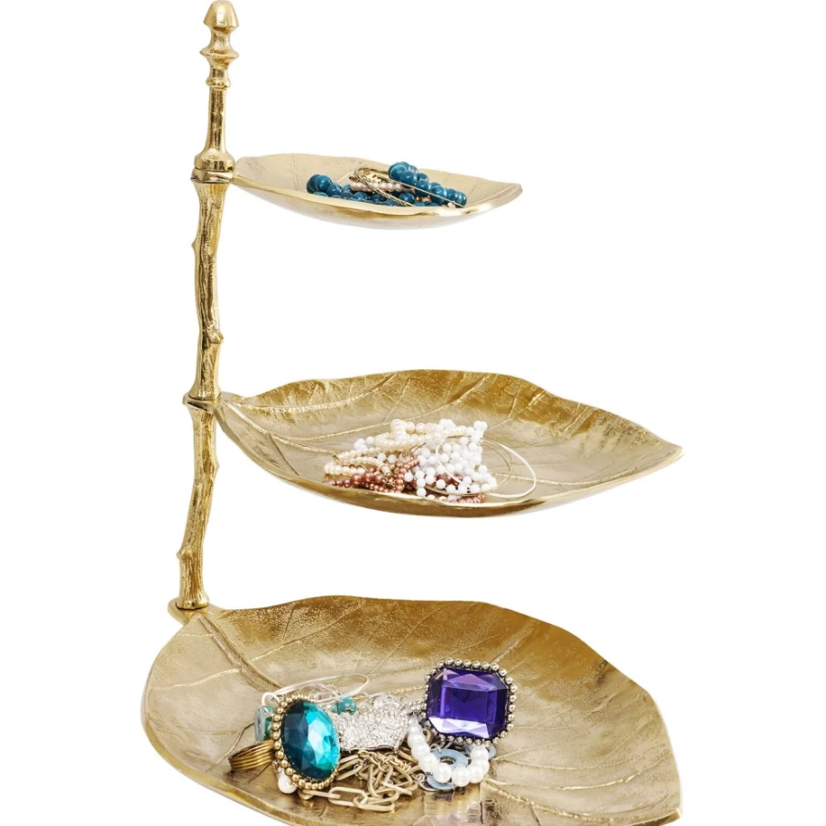 KARE Design Gold Leaf Deco Etagere Shelf - Modern Decorative Display Stand